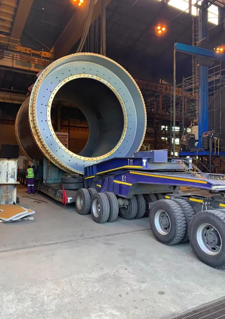 tongli grate ball mill loading on truck picture