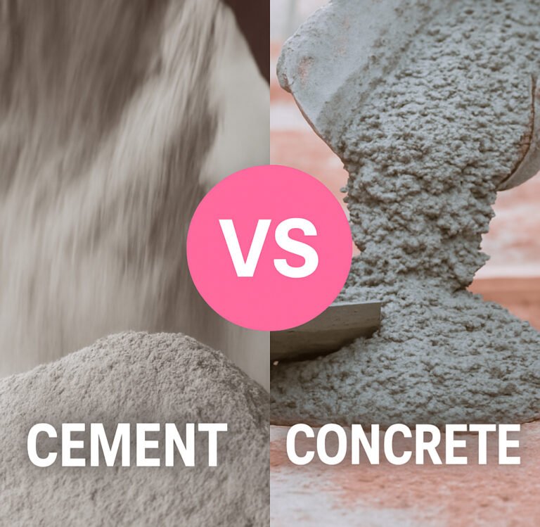 What is the difference between concrete and cement3