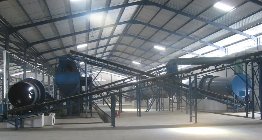 fertilizer plant installation in progress on-site
