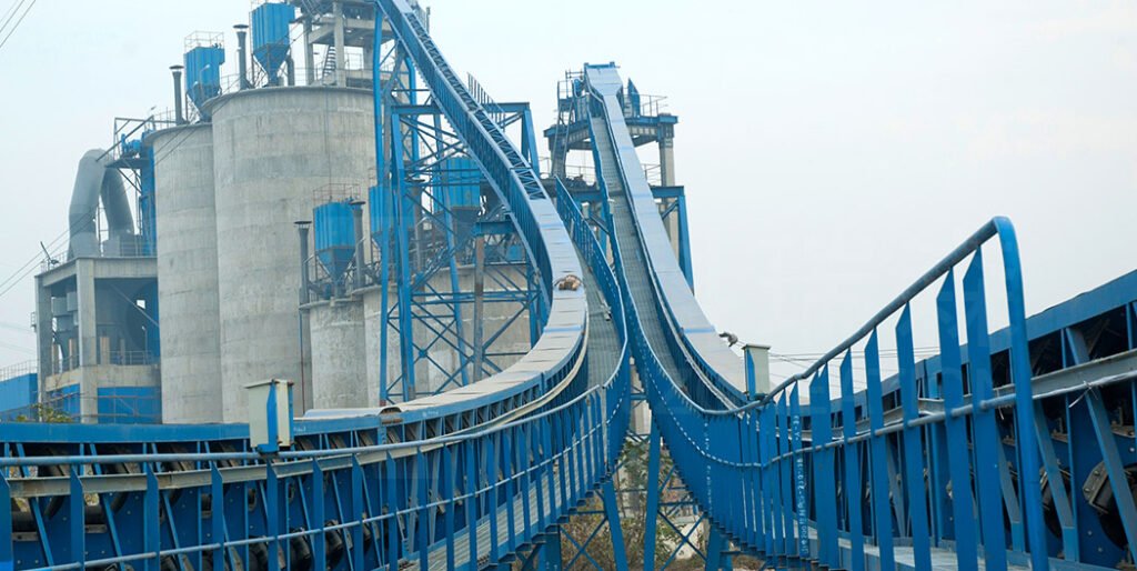 conveyor shuttle system cement production raw material