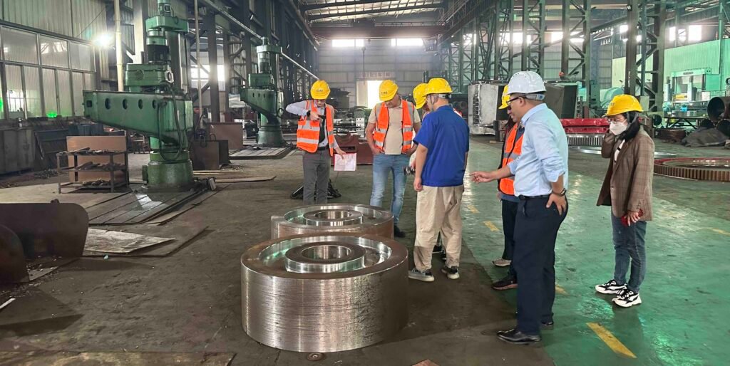 support-roller-for-hazardous-waste-rotary-kiln-installation