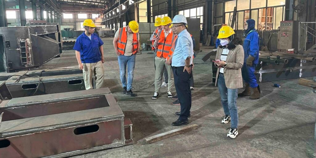 Penetration flaw testing waste incineration kiln