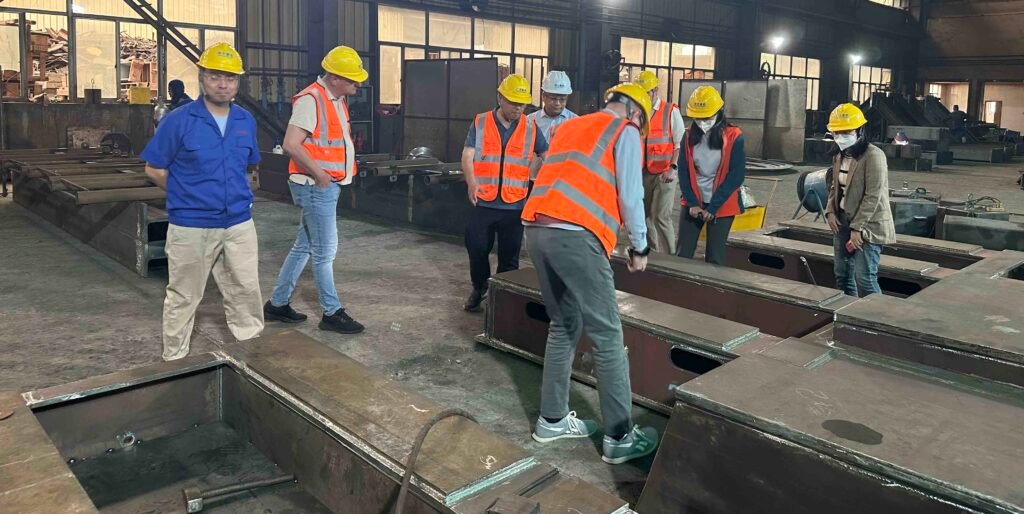 Magnetic flaw testing waste incineration kiln