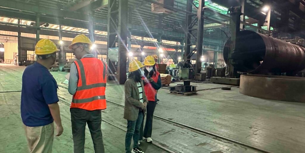 arc welding workshop for incineration rotary kiln