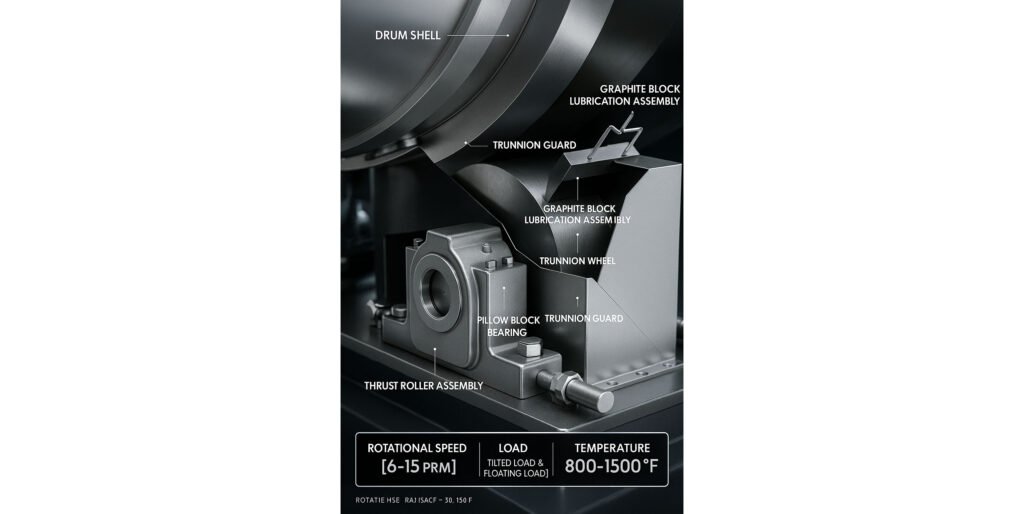 rotary kiln cement clinker bearing housing and structure support device