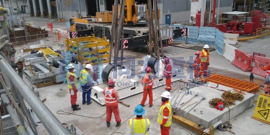 Singapore ECO Special Waste Management Pte Ltd Hazardous Waste Incineration Plant rotary kiln support roller installation site