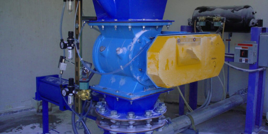 blow-through rotary valve applications in pressure conveying