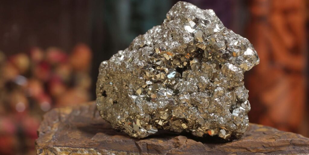 Raw Pyrite Crystal Formation — Fool’s Gold Rock Specimen