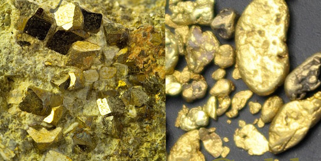 Golden Pyrite Mineral Shine: Natural Pyrite Stone Photography