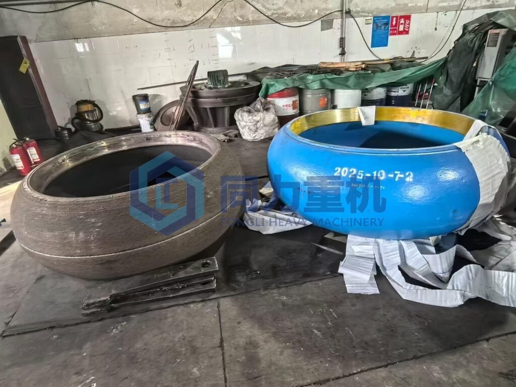 TRM HRM ZGM bowl-type grinding roller wear resistant liner fabrication