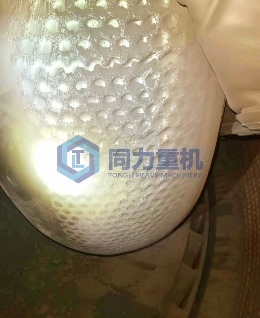 bowl-type ceramic composite grain grinding roller liner wearness after grinding GGBFS for half a year