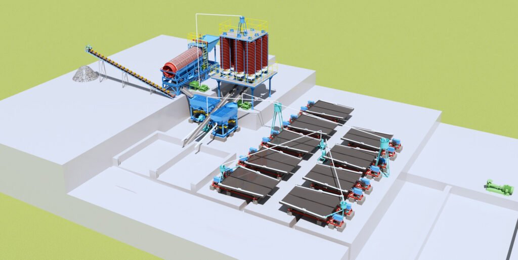 black sand Industrial processing plant 3D model