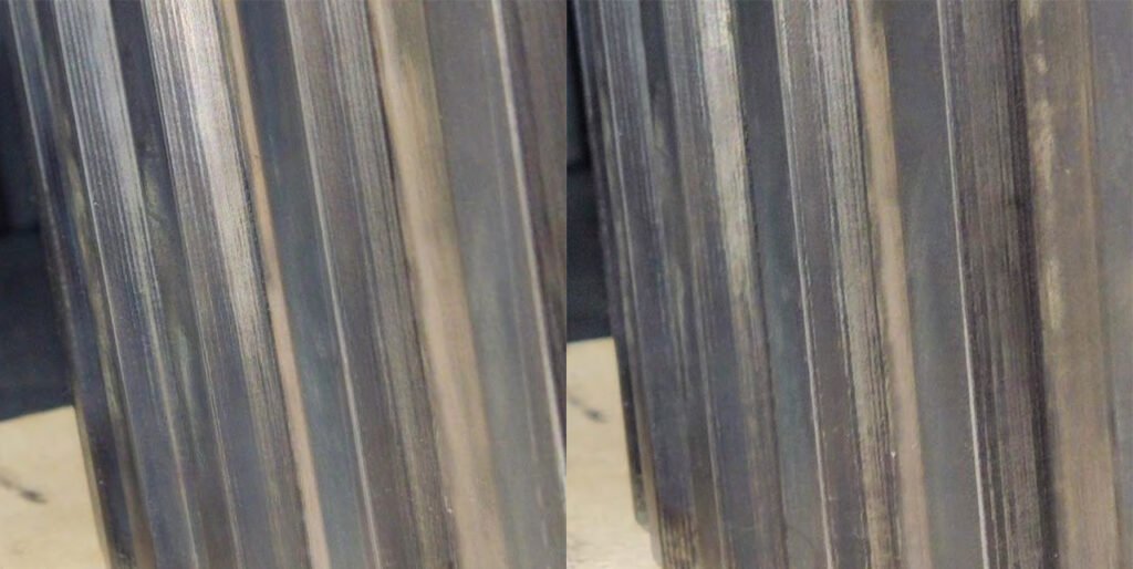 No defects in the carrier shaft splines were found.