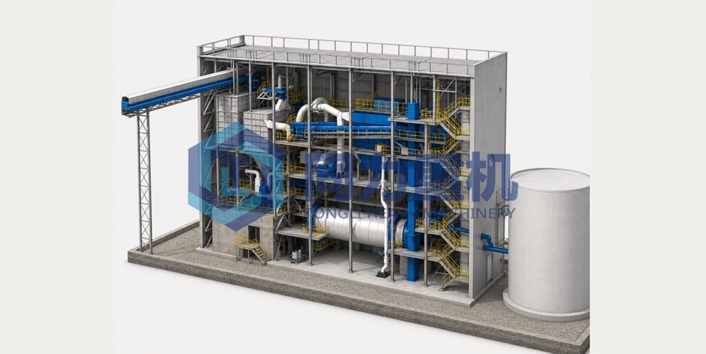 closed-circuit cement grinding plant 3D model by TONGLi Heavy Machinery