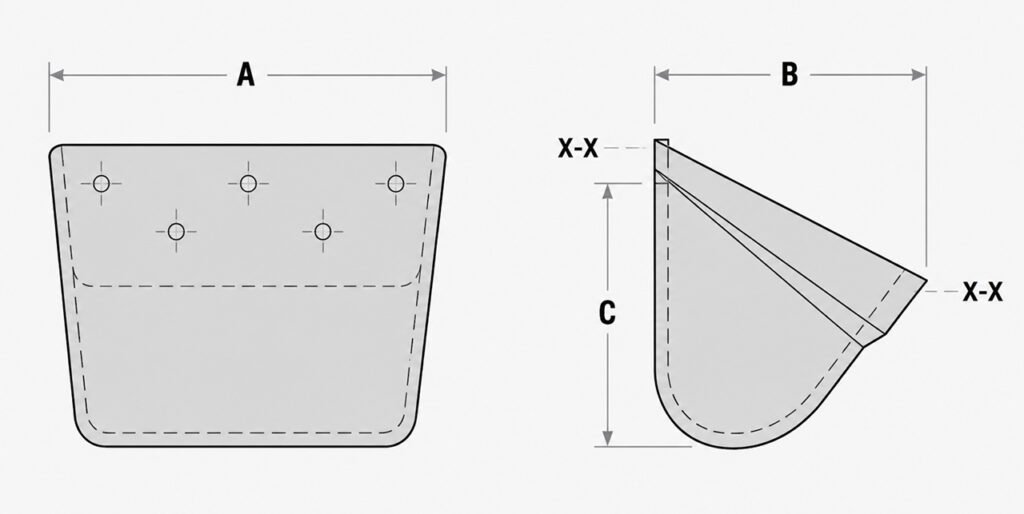 AA Type Steel Fabricated Bucket Elevator Sizes and Dimensions
