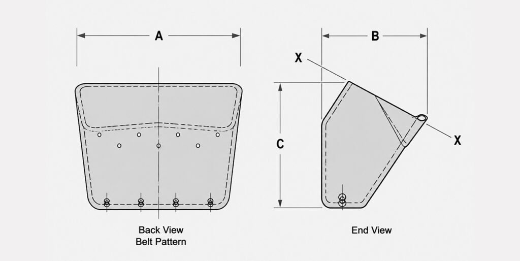 AC Type Elevator Buckets Sizes and Dimensions